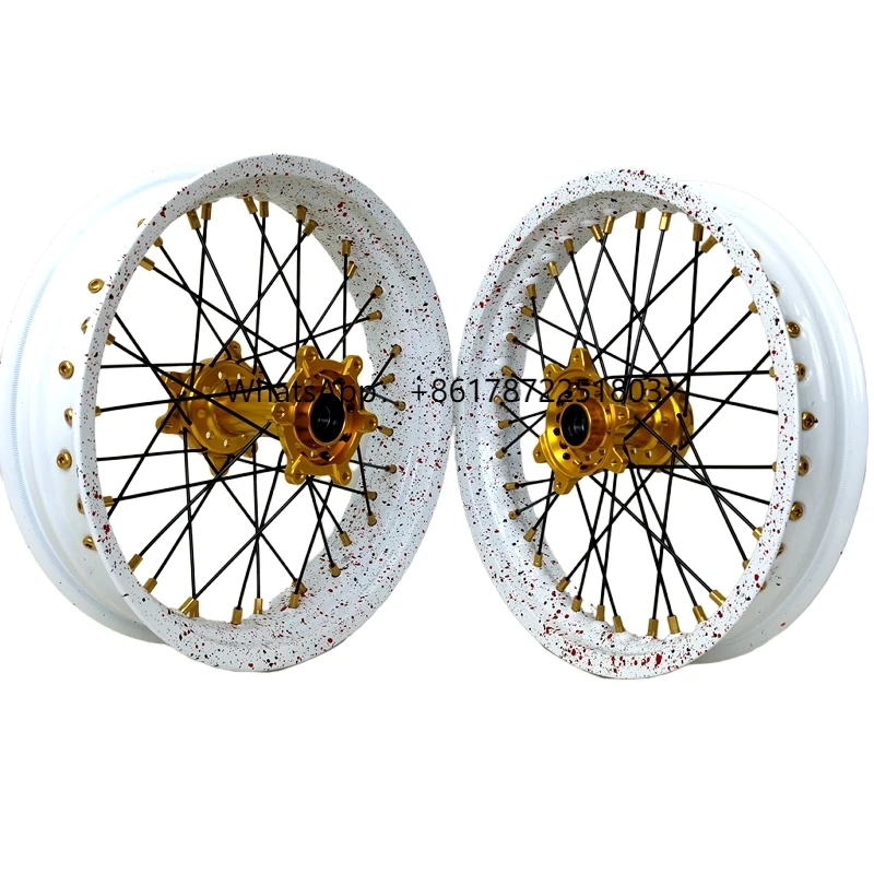 

Splash Paint Electric Off-road Motorcycle Ultra Bee Electric Dirt Bike 21"*1.6" & 18"*2.15" Front and Rear Wheel Sets