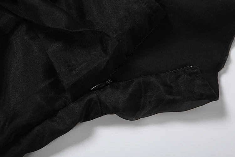 Weird Puss Quastenkleid für Damen, tief ausgeschnittenes, ärmelloses, figurbetontes Kleid mit Falten, einfarbig, Sommermode, für Abschlussball, Party, klassisch, schlicht, schick, Mini-Bodycon – Detail 8