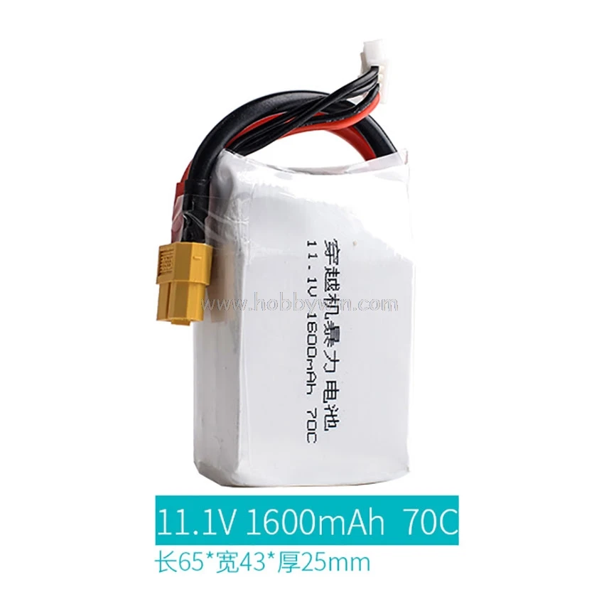 

11.1V/3S 1600mAh 70C LiPO battery XT60 plug For RC Racing FPV Drone multirotor Lipolymer power pack