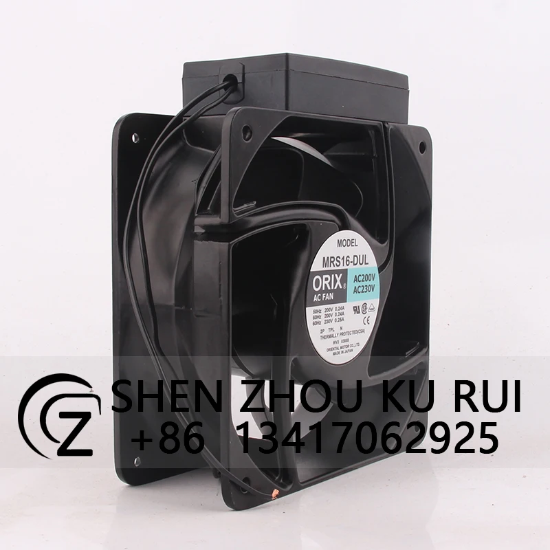 MRS16-DUL F0309-742 Case Cooling Fan for ORIX AC200V/230V 0.24A DC EC 160x160x62mm 16CM 16062 Inverter Dual Ball Bearing Exhaust