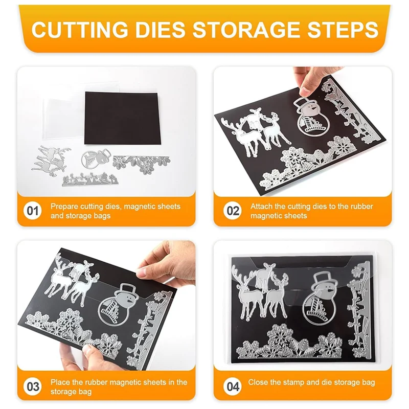 

AA14 Новый 40 шт. незаменимый набор для хранения высечек с резиновым магнитным листом для хранения штампов для высечки