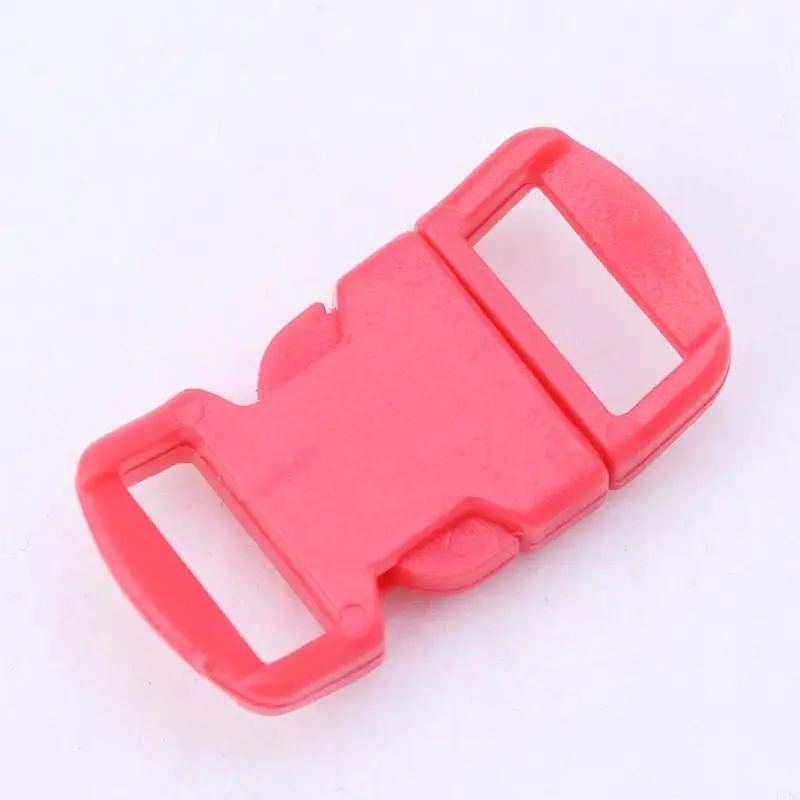 U75C 20PCS/Lô đường cong cong được phát hành khóa nhựa cho Vòng tay Paracord Màu sắc hỗn hợp