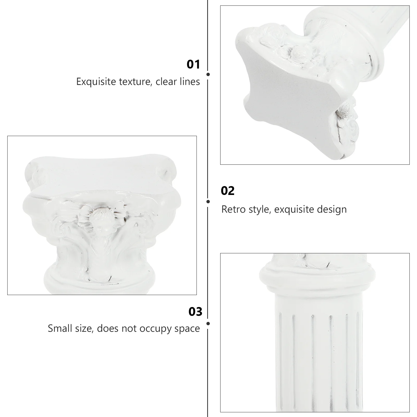 

Home Decor Column Statue Party Flowerpot Holder Chic Resin Decorative Piece Delicate Roman Pillar Ornament