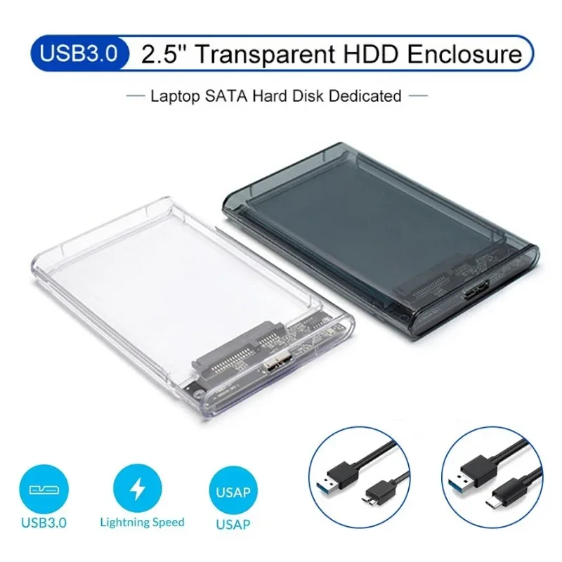 Harddisk Boxs USB 3.0/3.1 to SATA III Hard Disk Case 2.5 Inch HDD SSD External Enclosure Hard Drive Disk Box External HDD Case