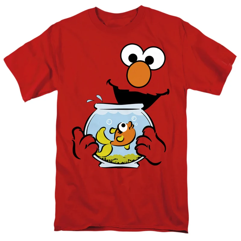 Sesame Street Womens Sesame Street Elmo Dorothy Face Adult Unisex T Shirt Red  Cotton Tees Short Sleeve T Shirt O Neck