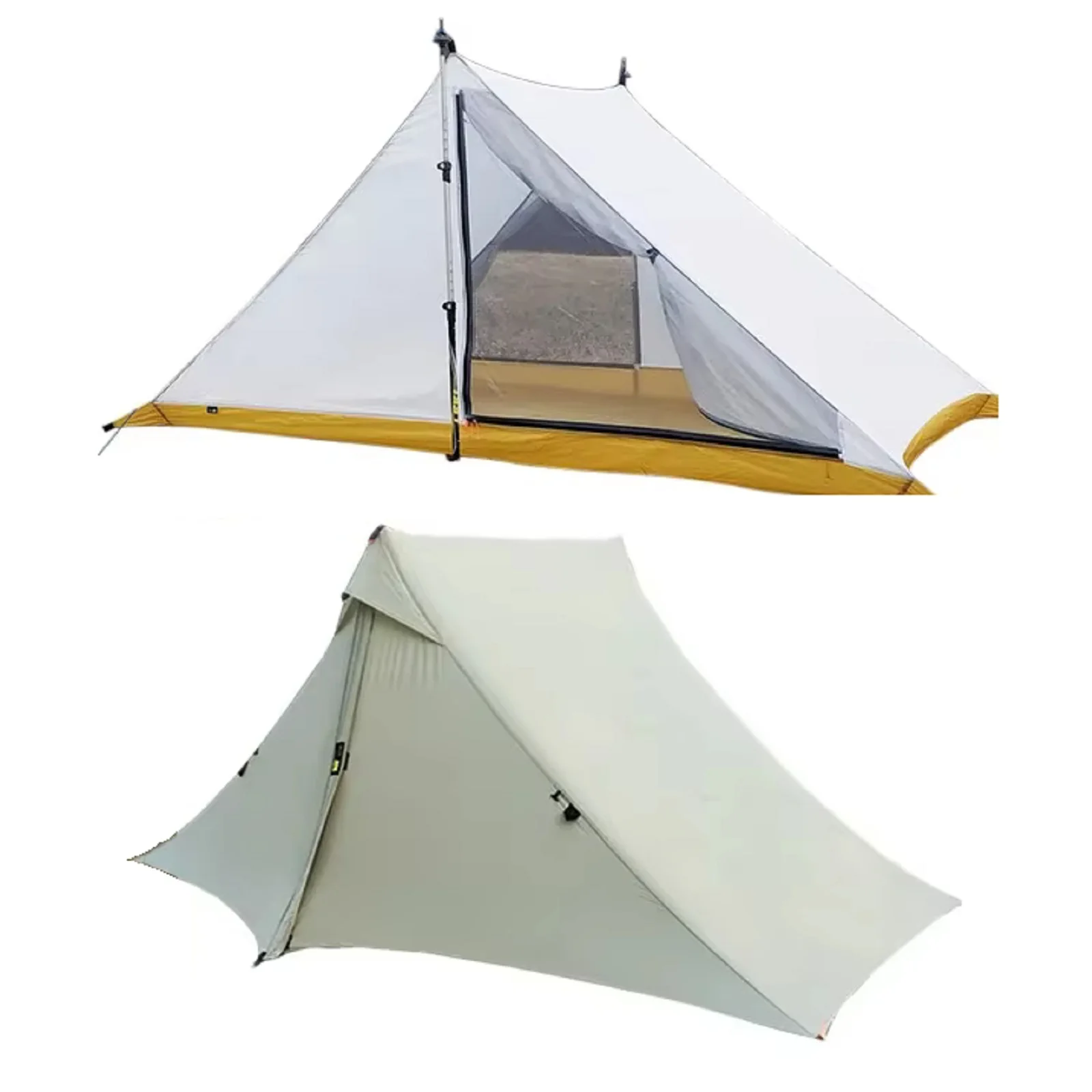 2-osobowy profesjonalny wodoodporny dwustronny namiot silikonowy 20D Outdoor Ultralight Camping namiot turystyczny 3-4 sezonowe namioty z plecakiem