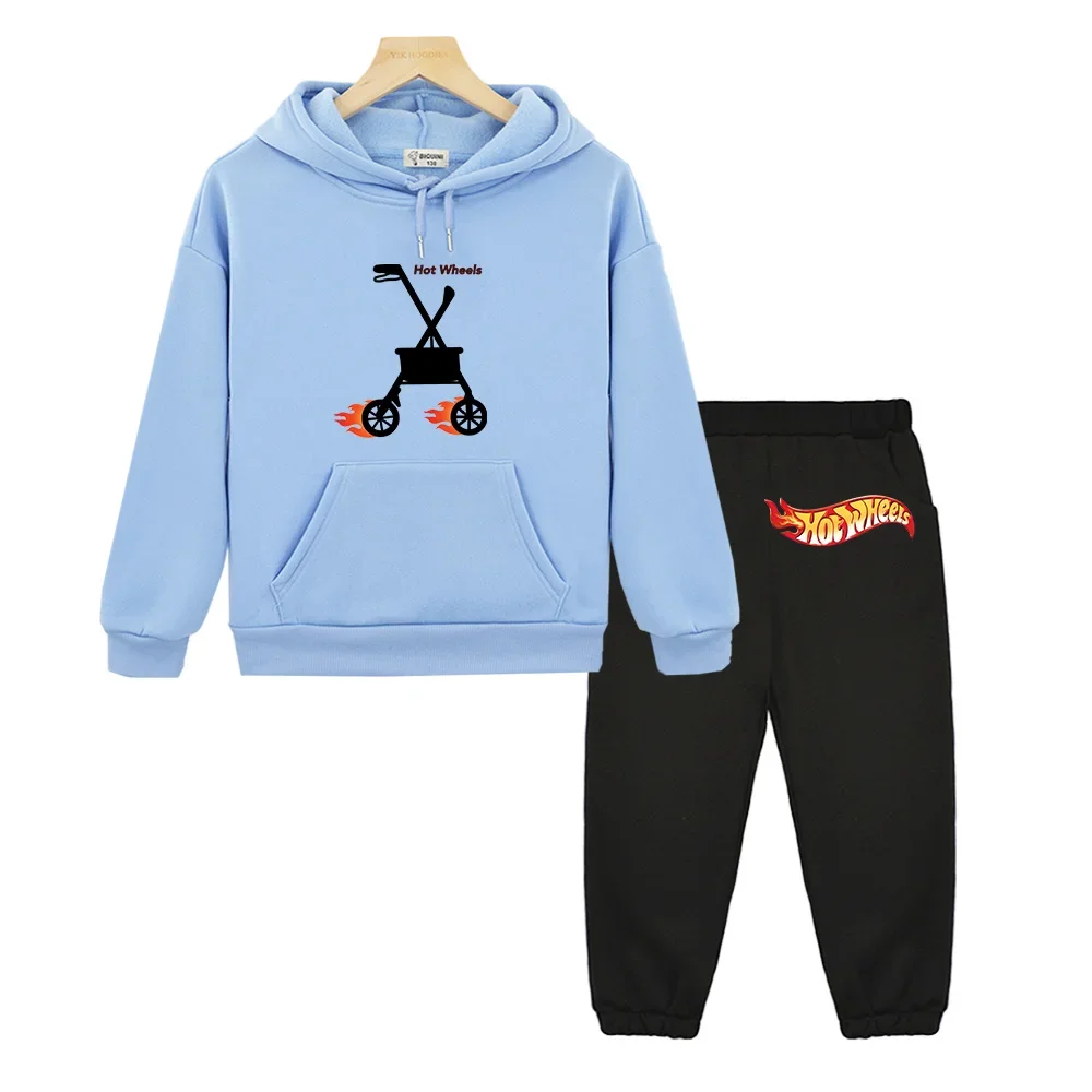 Hot Wheels Fashion Hoodie Boys Girls Coat Spring and Autumn Tops Anime Print Toddler 3-12 Years Old Children Sweatshirts Leisure