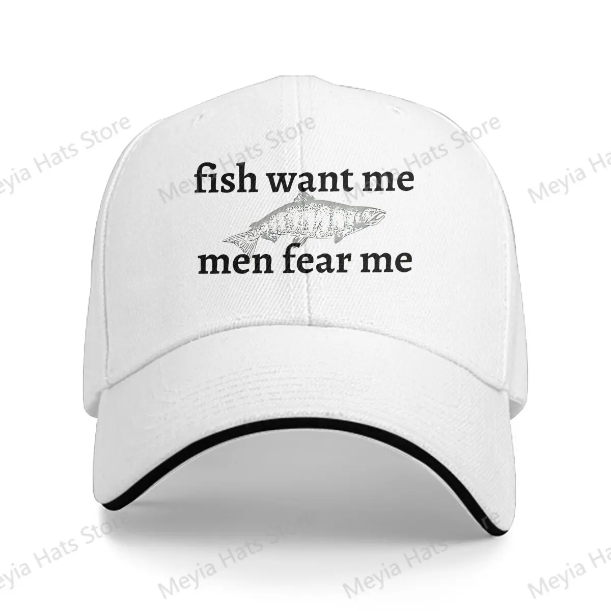 

Classic Men Baseball Caps Peaked Cap Sun Shade Sunprotection Hat Fish Funny