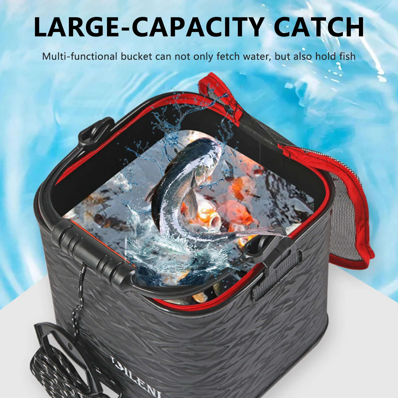 Eva Fishing Bucket Folding Portable Collapsible Multifunctional Fish Live Bait Container For Fishing Accessories Fishing Tackle