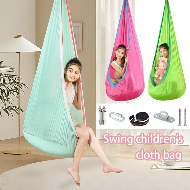 

Kids Pod Swing Seat Hammock Chair Durable Children's Outdoor Patio Swing Folding Hanging Hammock Chair for Garden Dropshipping