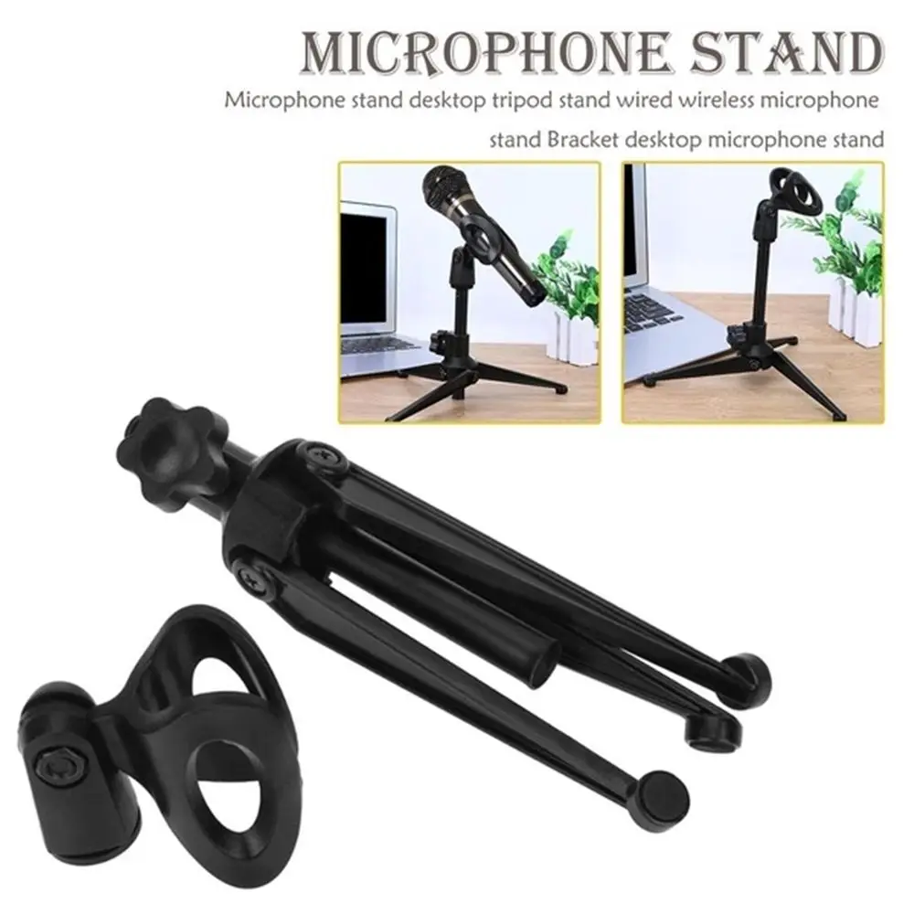 

Durable Adjustable Mic Clip Microphone Stand 180° Rotating Standing Holder Tripod Rack