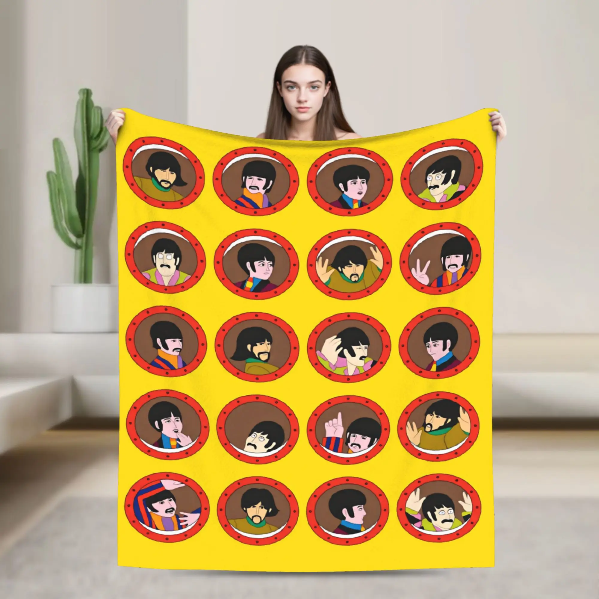 Rock Band The B-Beatles Flannel Blanket Winter  Soft Durable Bedding Throws for Child Home Decor Bedspread Sofa Bed Cover