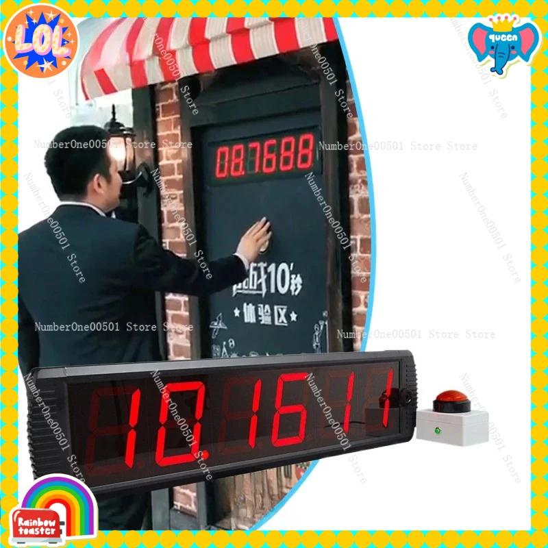 

10 Second Challenge Timer Hand Slap Stopwatch for Racing Game Quiz Buzzer Large Display Timer