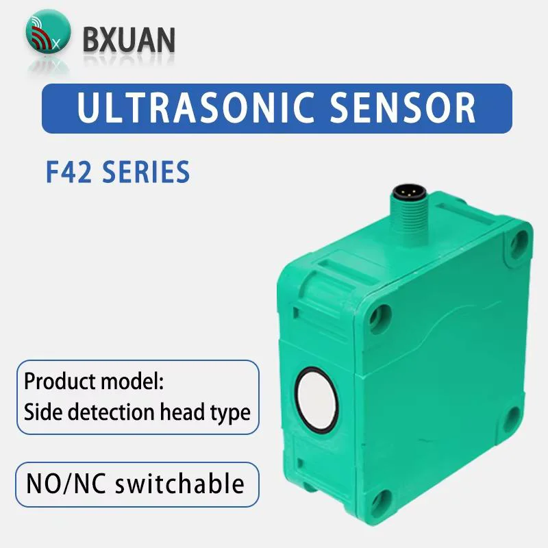 square Ultrasonic switch Sensor Sn:100mm-2000mm switching outputs NPN PNP 10-30V with 2m PVC cable