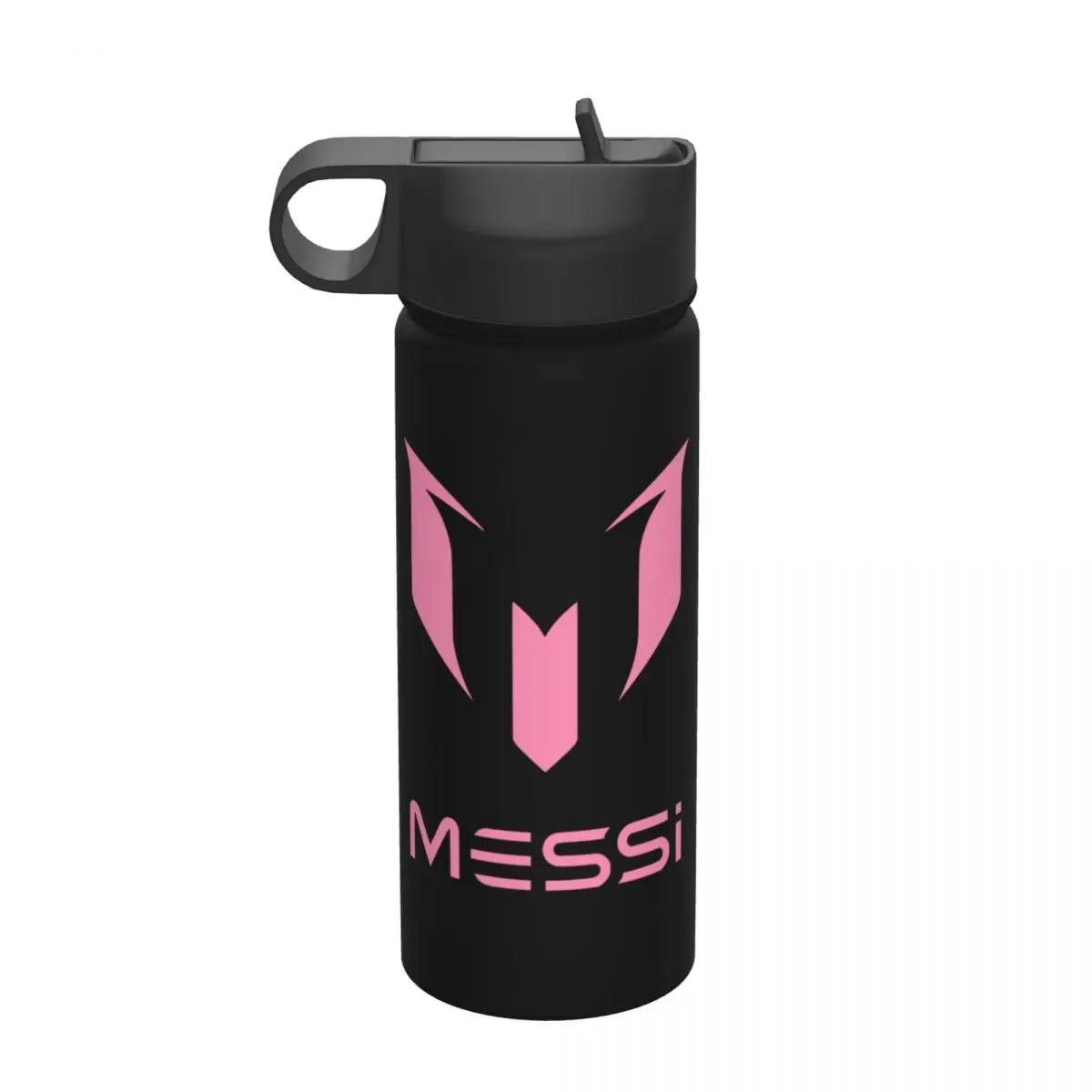 Messis Football Water Bottles 18oz Outdoor Sports Thermos Kettle Messied Vacuum Flask Insulated Soccer Straw Cup Stainless Steel