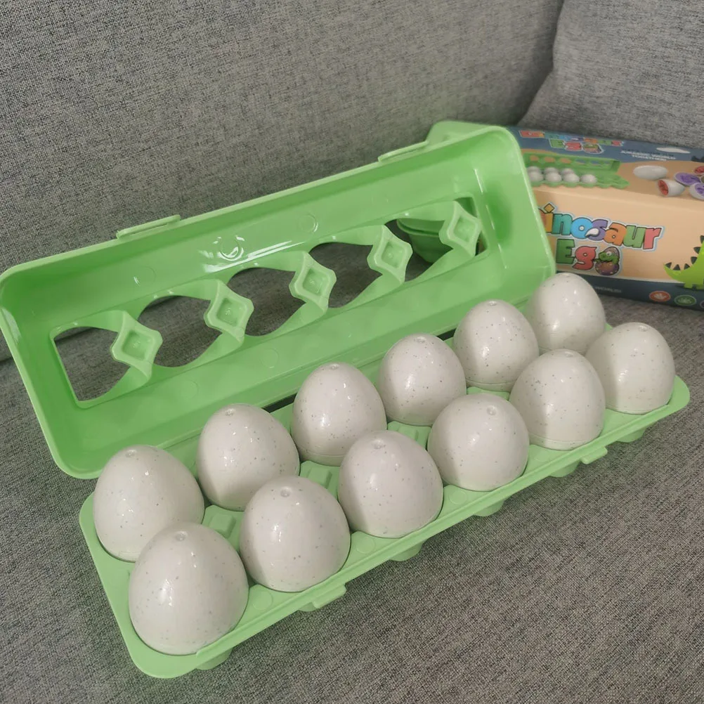 1 set di uova di dinosauro abbinate a forma di colore, uova di Pasqua cognitive, gioco educativo di uova abbinate per i più piccoli, apprendimento in età prescolare