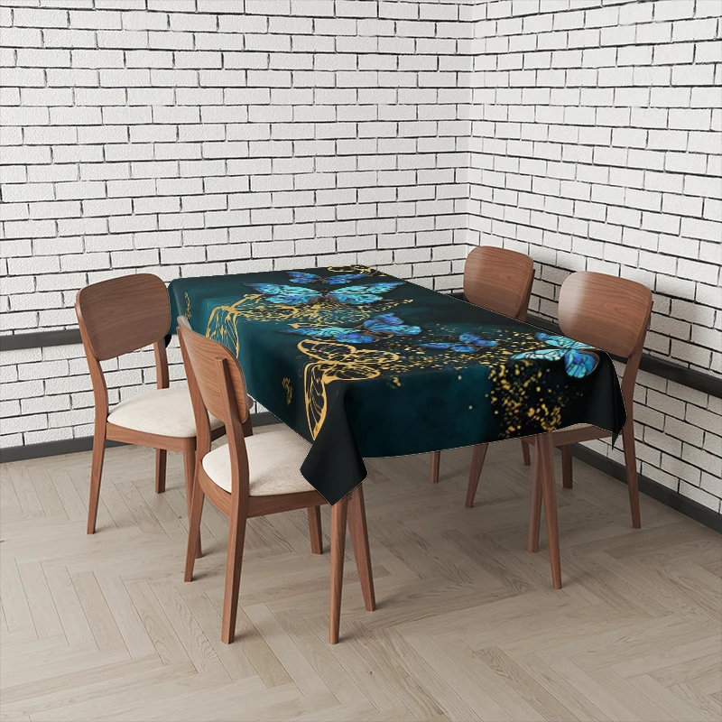 Home tablecloths for dining table decoration Natural and Animal Styles rectangular table accessories cloth Anti-stain tablecloth