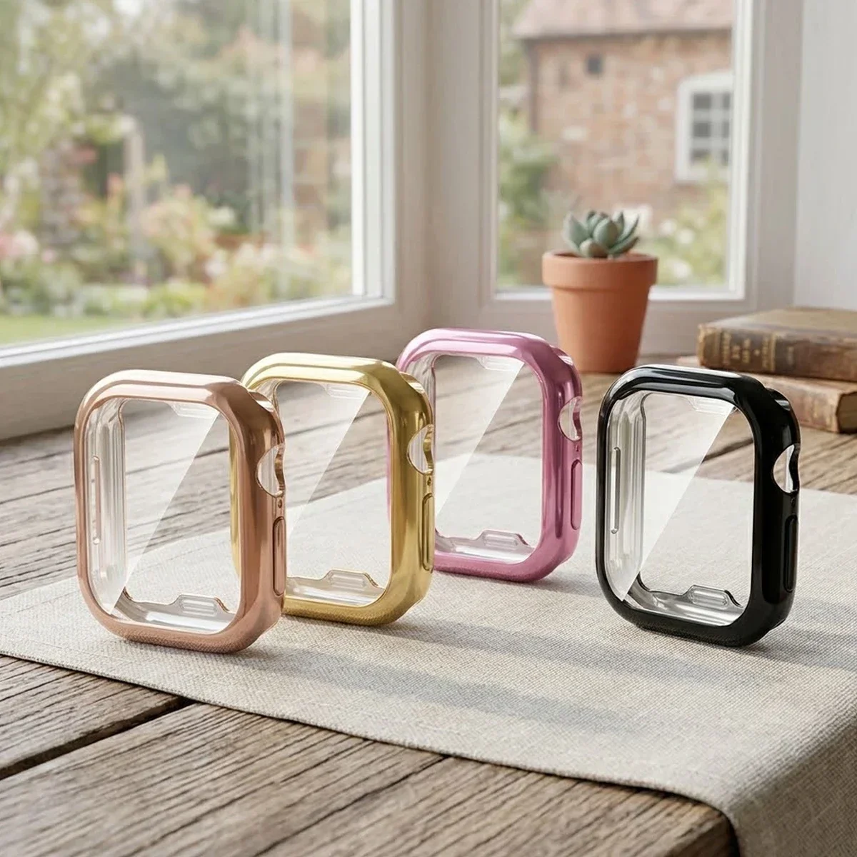 TPU Case for Apple Watch 12 46mm 42mm Scratch Resistant Screen Soft Protector Full Cover for Iwatch Series 12 Case Accessories