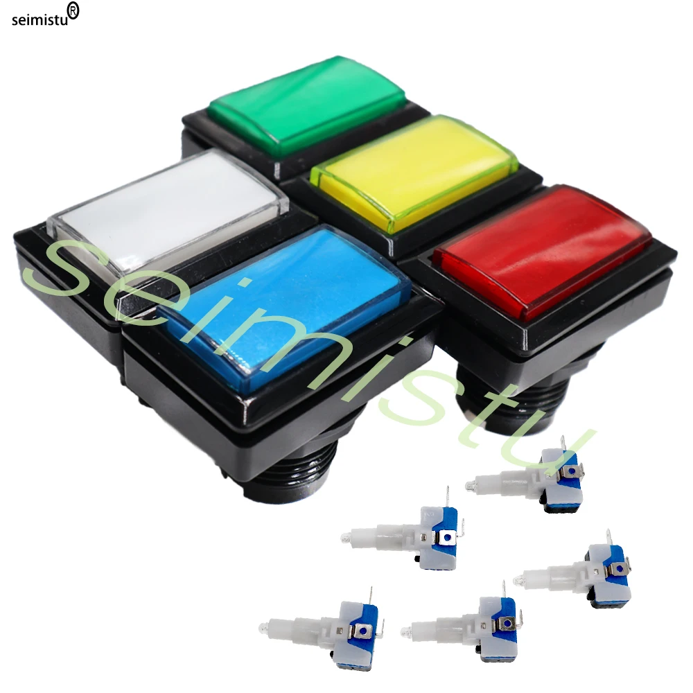 12V LED Arcade-Spiel-Drucktaster mit Mikroschalter in quadratischen, runden, rechteckigen und dreieckigen Designs für Flipper und Schaukelmaschinen DIY – Detail 7