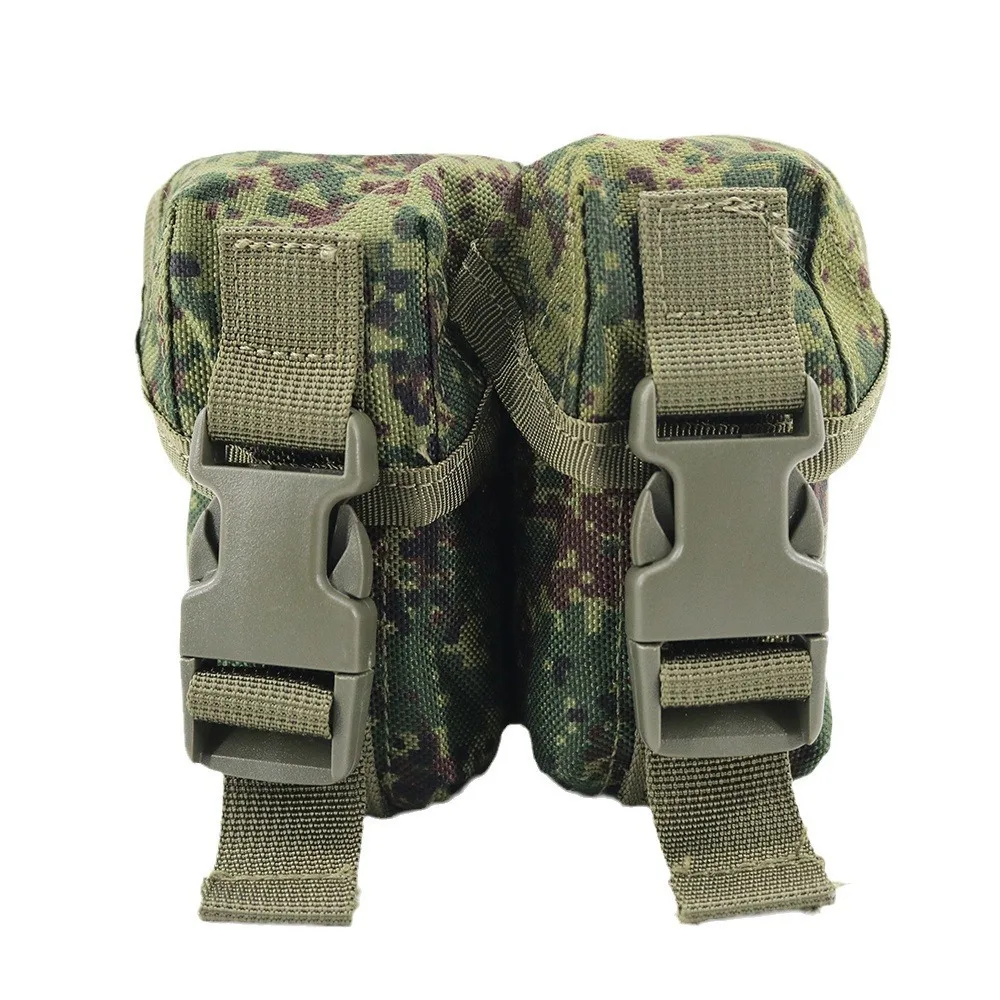 Double Grenade Pouch Double Frag Grenade Holst Tactical Accessory Pouches Molle Small Tool Bag for Hunting Shooting