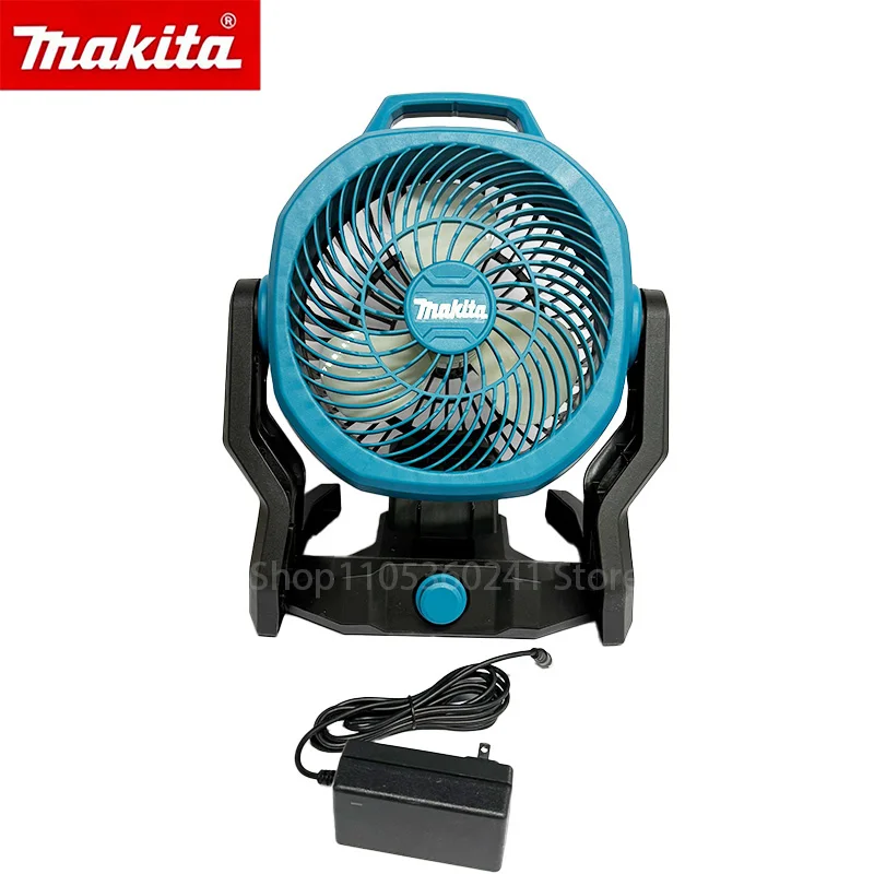 Makita Portable Cordless Camping Fan, Multi‑Purpose Adjustable Tilt Head, 3‑Speed Control for Desktop, Floor & Outdoor Use