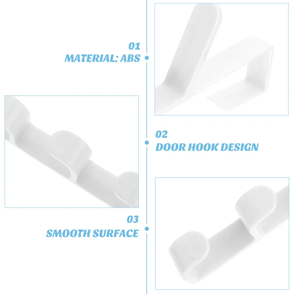 

2pcs Multi function Hooks ABS Over Door Hanger Clothes Coat ganizer Transparent Nail free Storage Solution Wardrobe Accessories