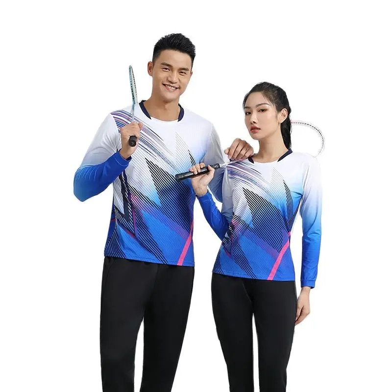 Autumn Winter Long sleeve Badminton Jerseys & Pants Men & Women Badminton Training Suits Shuttlecock Tennis Tracksuit Sportswear