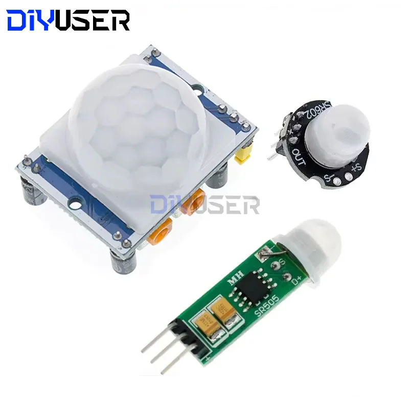 DIYUSER HC-SR501 HC-SR505 MH-SR602 Adjust IR Pyroelectric Infrared Mini PIR Human Sensor Detector Module Bracket