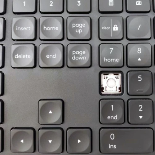 Teclado portátil para Logitech Craft MX Cap Keycap y bisagra de repuesto negro gris