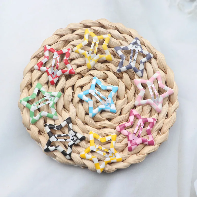 10/20 قطعة لطيف Y2K ستار هندسية بسيطة المفاجئة مقاطع الشعر الكلاسيكية مضفر تصفيفة الشعر الثابتة إكسسوارات الشعر دبوس الشعر المعدني المشابك #2