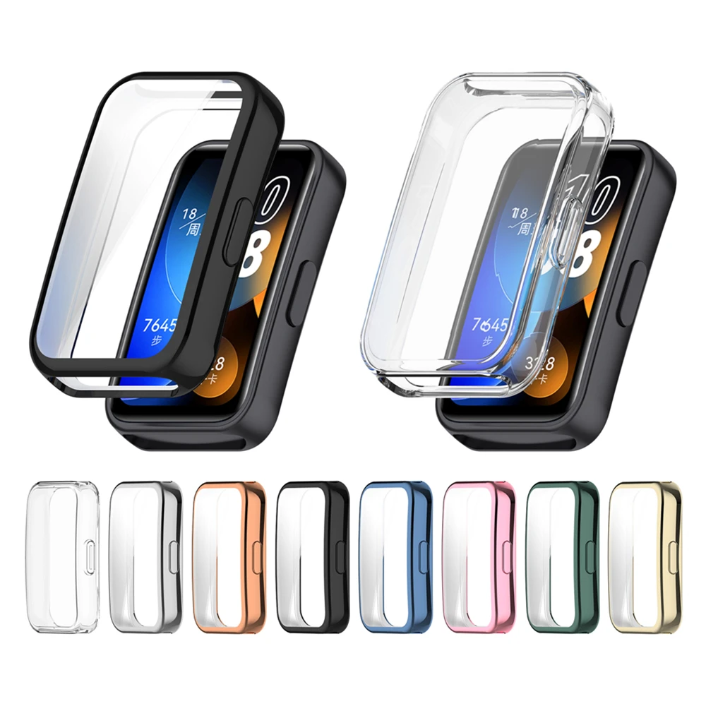 Чехол для смарт-часов Huawei Band 8, мягкий силиконовый чехол из ТПУ с покрытием и полным покрытием для Huawei Band8