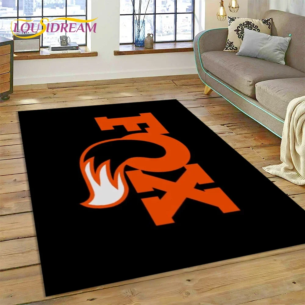 2025 New FOX-X Logo Racing Car Motorcycle Carpet Rug for Home Living Room Bedroom Sofa Doormat Decor,Area Rug Non-slip Floor Mat