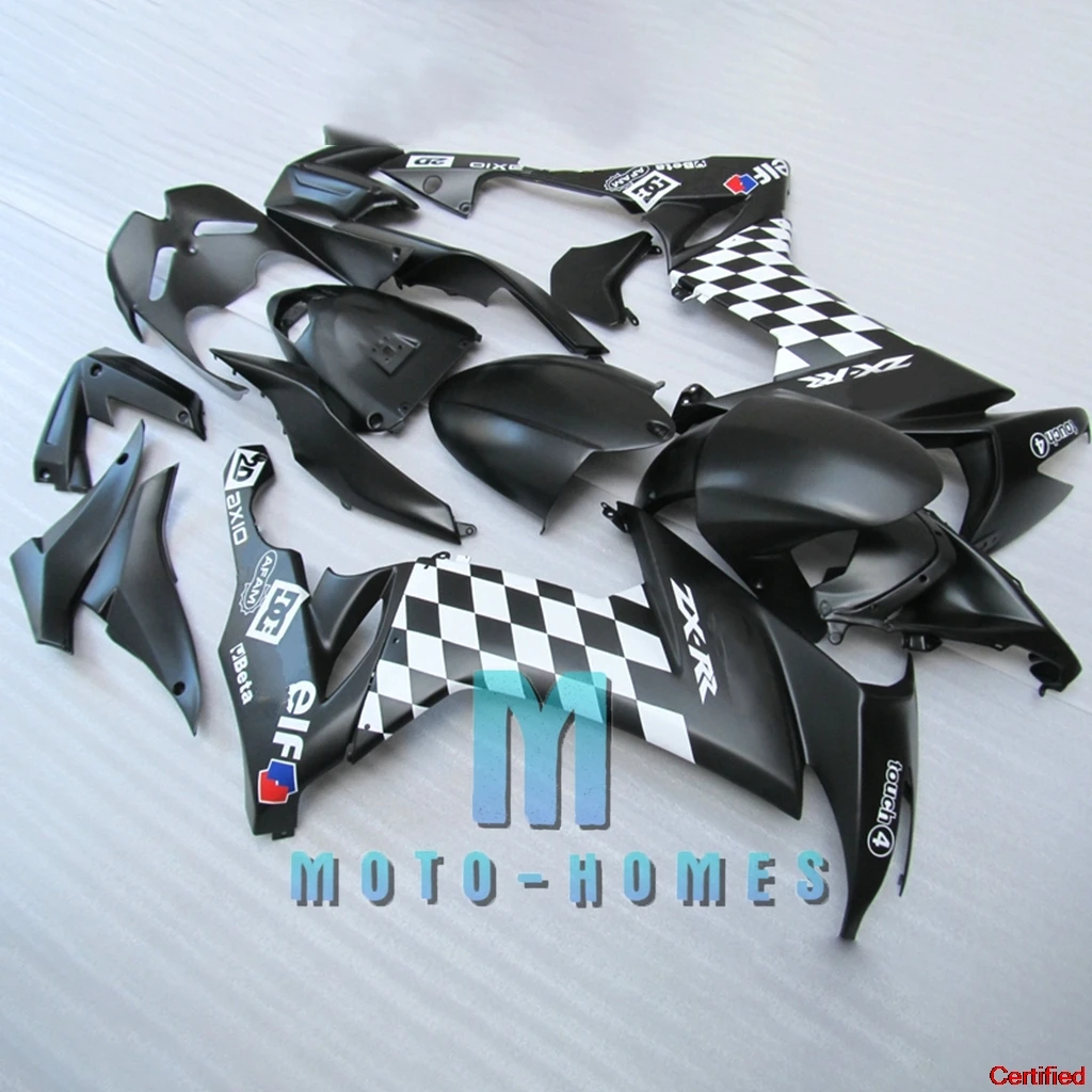 ZXMT Fairings Kit for Kawasaki Ninja ZX10R 08-11 ZX 10R 2008 2009 2011 Road/Racing ABS Aftermarket Rebuild Bike Black