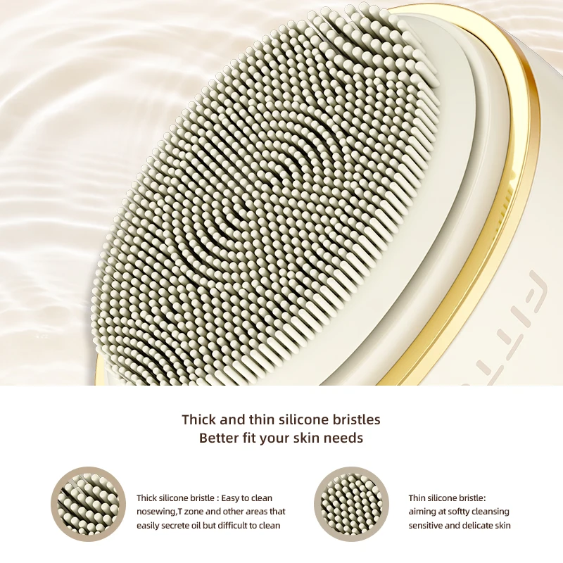 Portable Facial Cleansing Device with Sonic Vibration E M S Firming Function Ultra Sonic Skincare and LED Light Tools