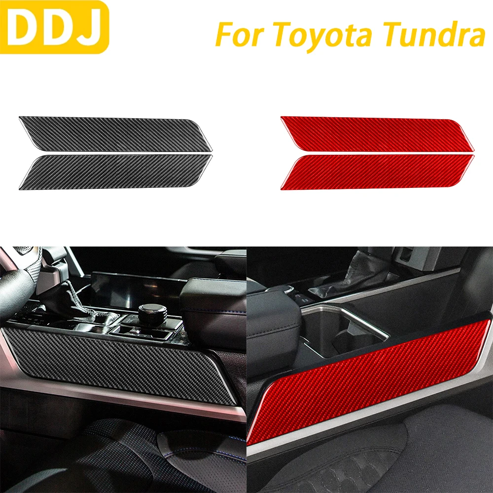 

For Toyota Tundra Sequoia 2022-2024 Car Accessories Carbon Fiber Center Console Gear Shift Both Side Panel Cover Trim Sticker
