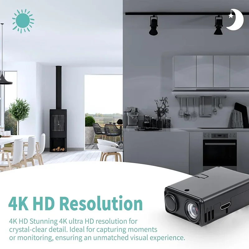 Neue 4K-Kamera WLAN Drahtloser Monitor Nachtsicht Ferngesteuerte Bewegungserkennung Camcorder Sicherheitsschutz Innenüberwachung 2026 – Detail 4