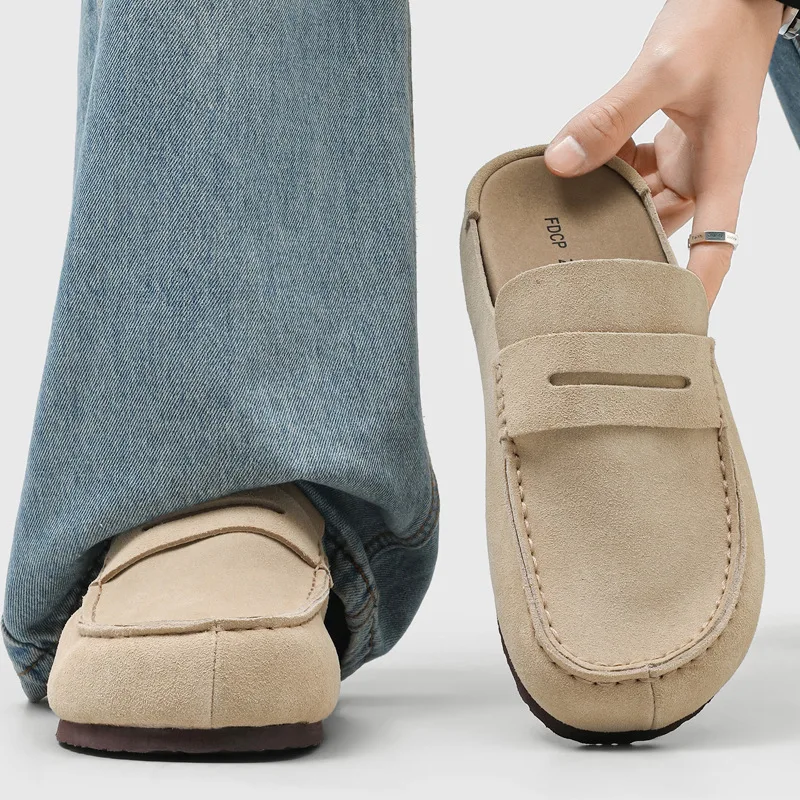 

2026 New High Quality Men's Slippers Summer Trend Non-slip Driving Sandals Fashion Comfort Loafers Shoes for Men Zapatos Hombre