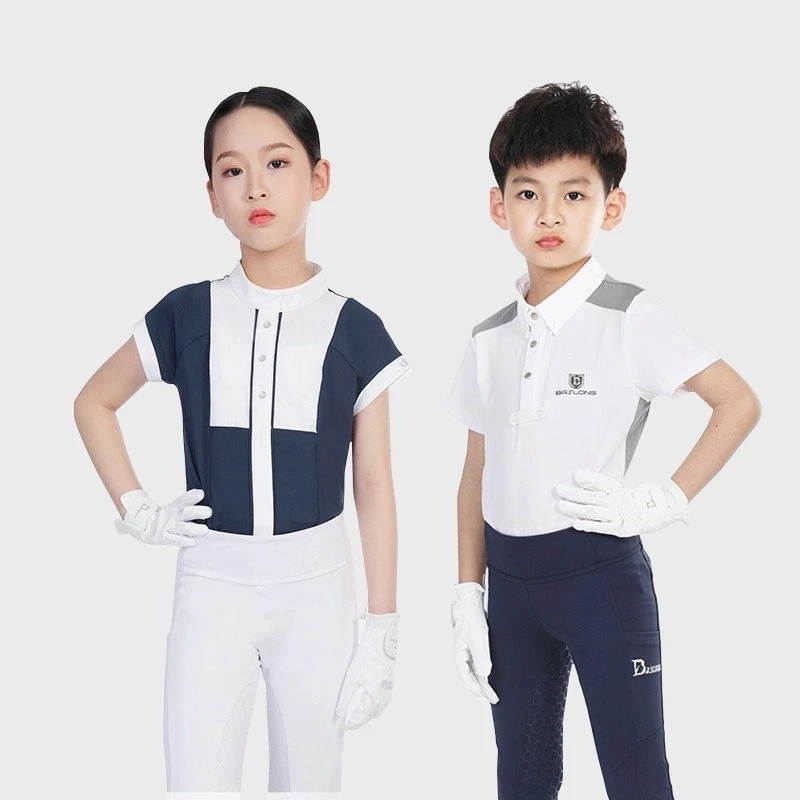 

Summer Equestrian T-Shirt for Boys and Girls with UV Protection and Knight Design