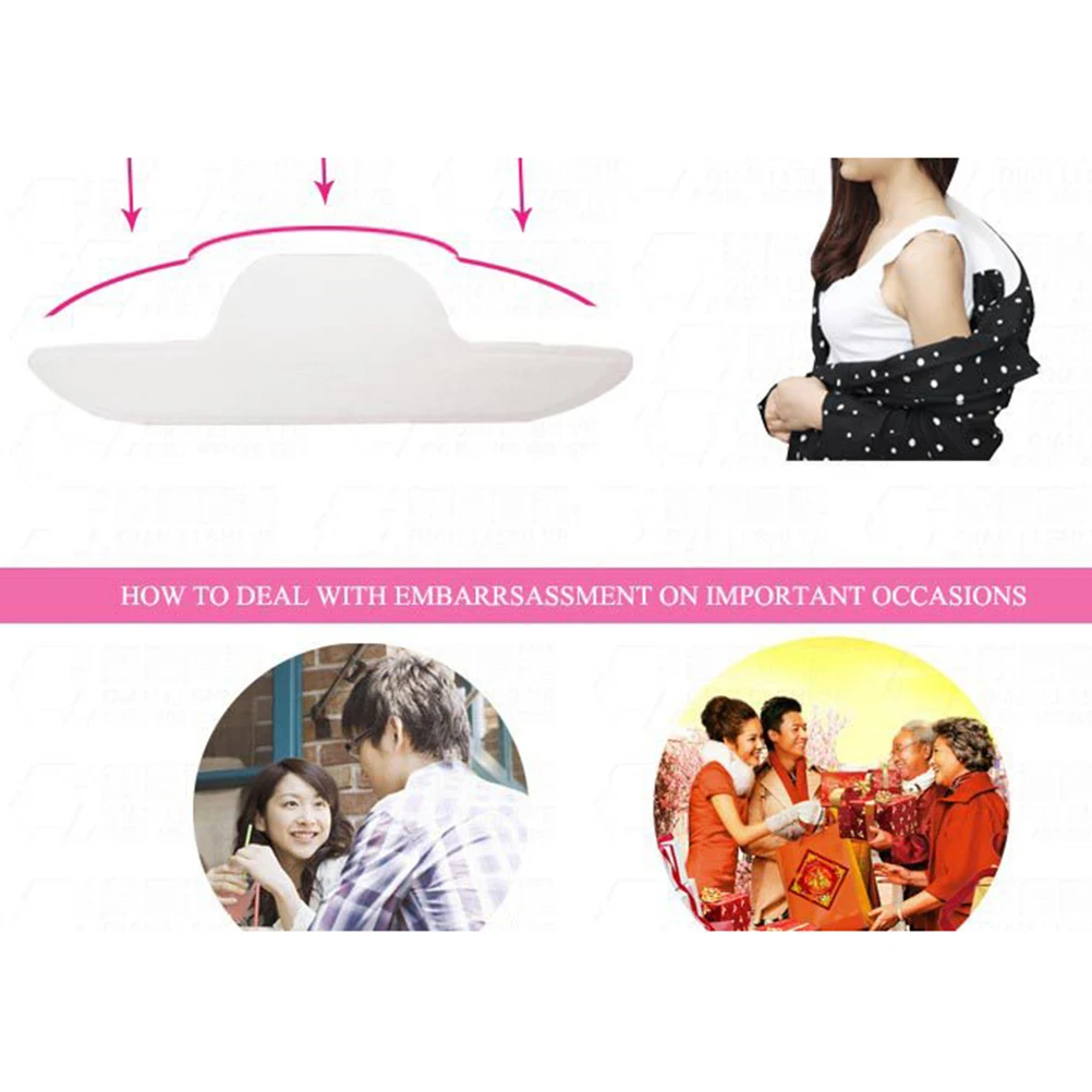 

10pcs Ship-Shaped Collar Pads Breathable Adhesive Disposable Sweat Pads For Men Women Absorb Sweat Eliminate Odor Easy To Use
