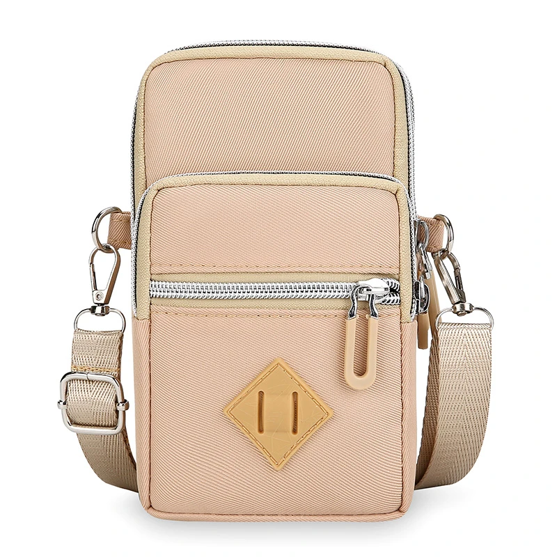 Women's  Phone Crossbody Bag – Small Nylon Chest Purse with Zipper Coin Compartment, Perfect for Women on The Go