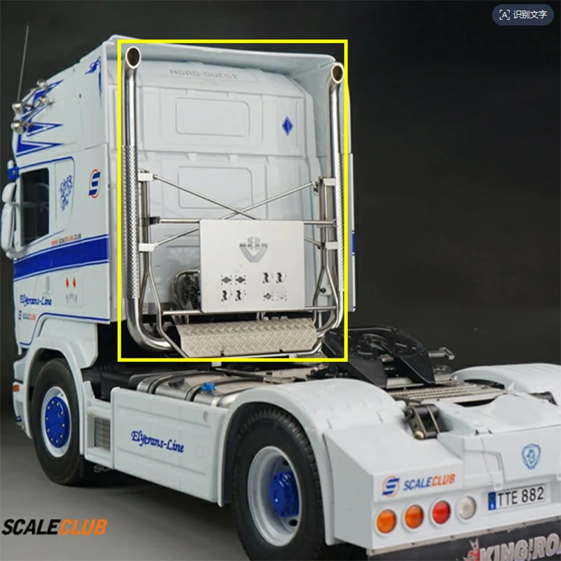 

Scaleclub Model Tractor Truck For Oka Style With Cockpit Metal V-exhaust For Tamiya Lesu Rc Truck Trailer Tipper