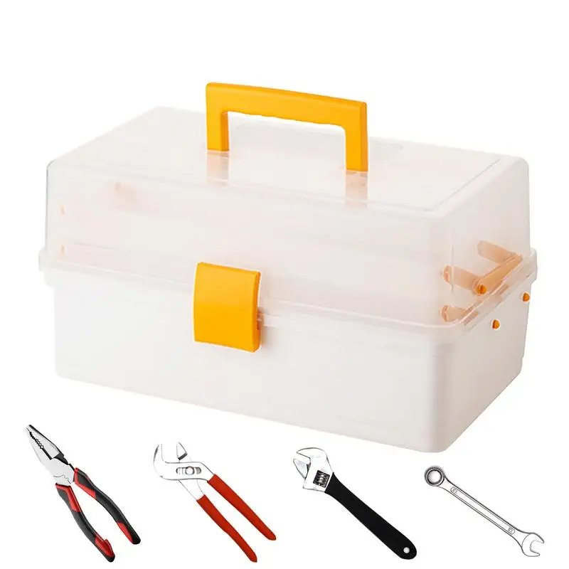 Tools Box Organizer Hardware Organizer Storage Tool Box Multi-Compartment Trays Fishing Box Multipurpose 2 Tray Design For