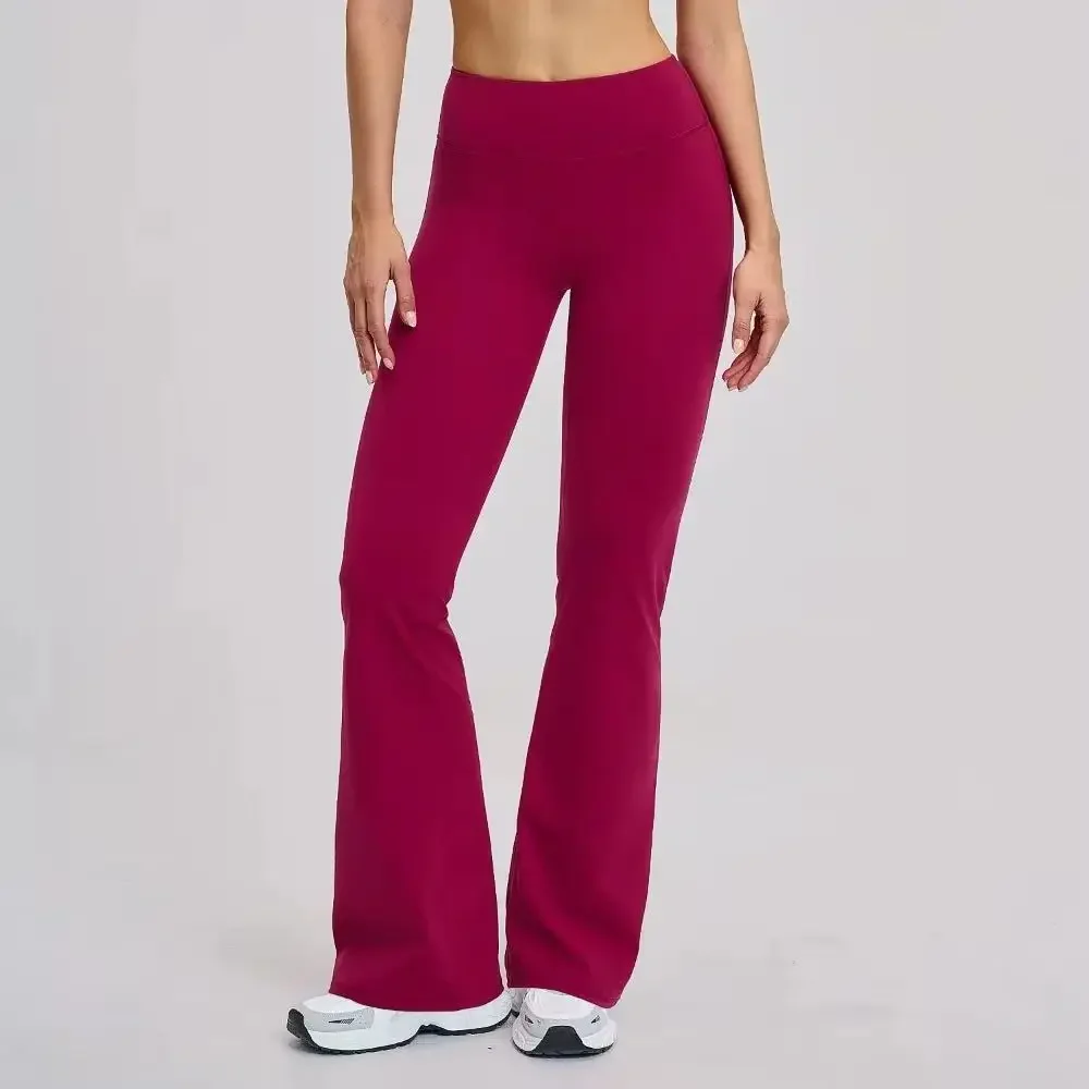 Fitness Yoga Pants Women High Waist Flared Leggings Gym Workout Runing Sport Leggings High Elastic Force Yoga Wide Leg Pants