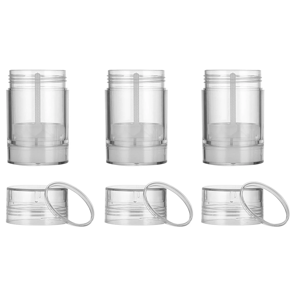 

3 Pcs Bottom Filling Material Container Empty Lip Gloss Tubes Reusable Travel Size Deodorant Containers Sub Package for Camping