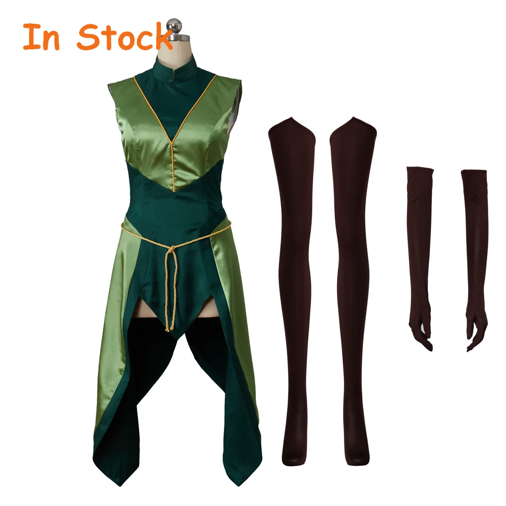 Machina Keyleth Cosplay Keyleth Green Uniform Dress Full Adult Suit Halloween Party Outfit