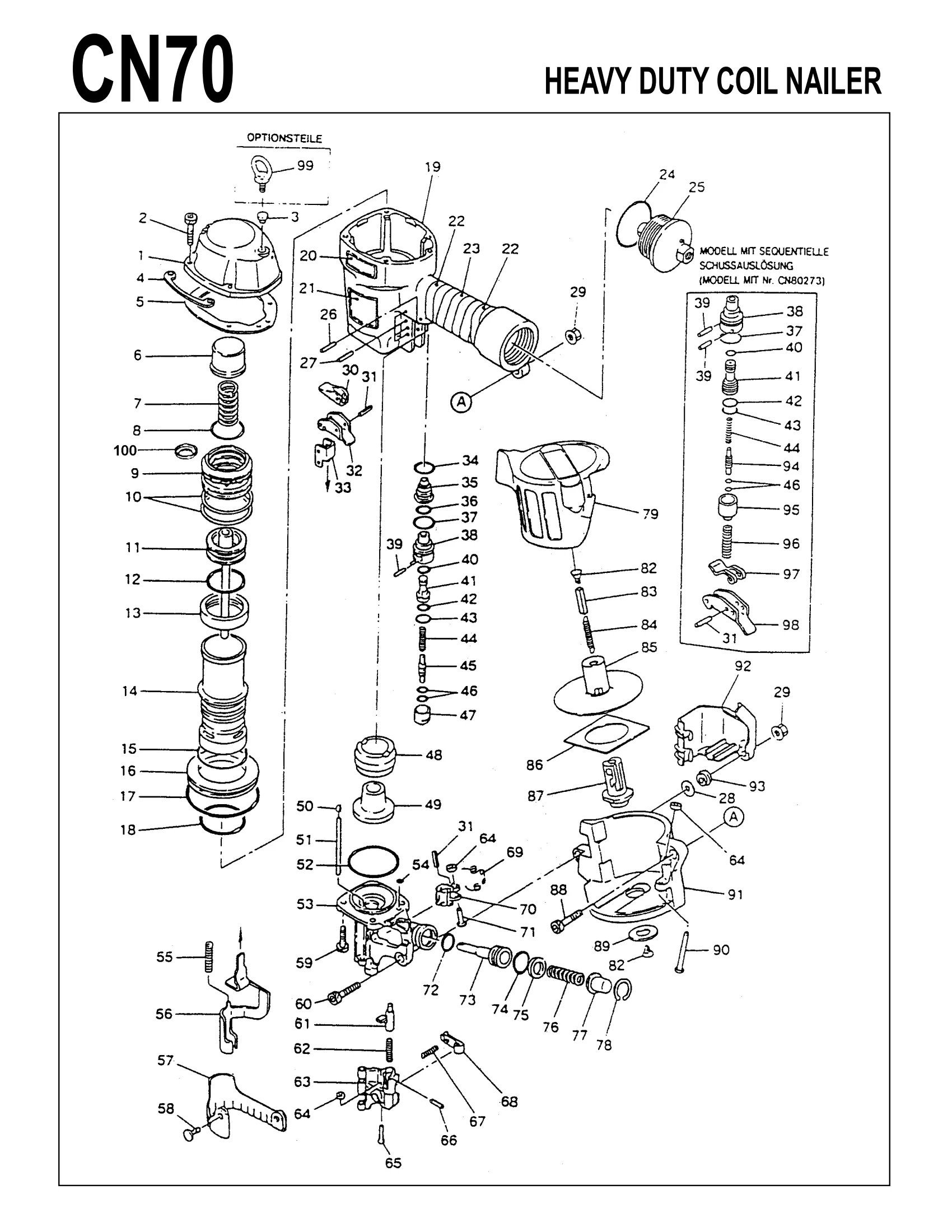 

Pneumatic Coil Nail Gun CN70 Aftermarket Accessories Main Piston Driver Buffer Air Nailer Spare Part Nozzle