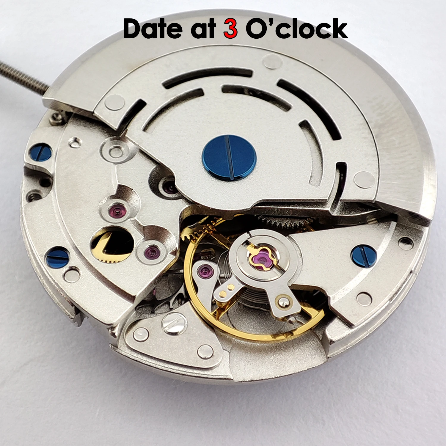 MingZhu 2813 حركة أجزاء الساعة الأوتوماتيكية عرض التاريخ 3 الساعة دقة الدوار منقوشة تجديد ملحق بالجملة