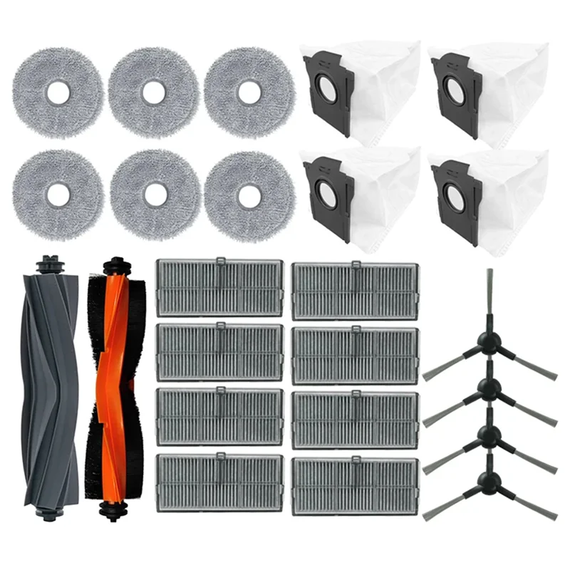 EAS-для Dreame L10s Pro Ultra Heat/X30 Ultra/X30 Pro Пылесос Основная боковая щетка Hepa-фильтр Швабра Тканевые мешки для пыли