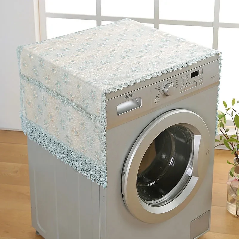 

Чехол для холодильника в европейском стиле, тонкая ткань с двойными дверями, пылезащитный чехол для холодильника, бытовая техника, декоративный пылезащитный чехол