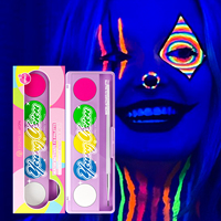 Halloween Party 5 Color Glow in The Dark Face Paint Black Light Paint UV Neon Body Paint Non Toxic Fluorescent Decoratio